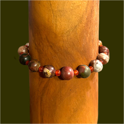 Picasso Jasper Beaded Bracelet