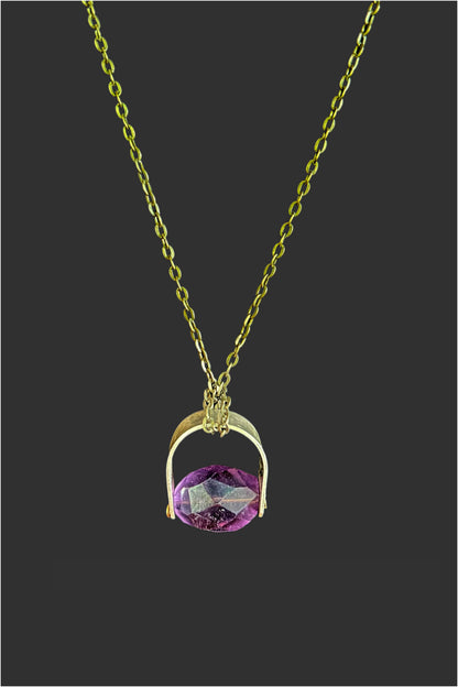 Sexy pendant. 925 sterling silver jewellry with amethyst. Boho. Hip hop. goth.