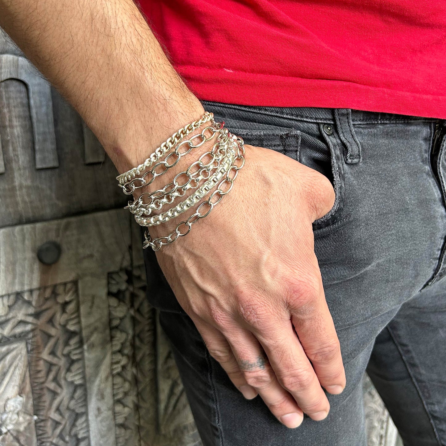 Silver Cuban Chain Bracelet