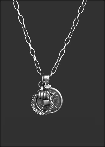 Silver medieval cote of arms shield amulet. Handmade mens necklace Hip-hop necklace. Boho necklace. Gothic necklace.  