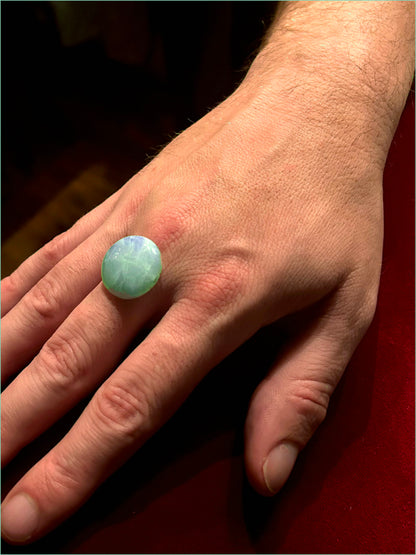 Turquoise larimar ring. Goth ring. Boho ring.  