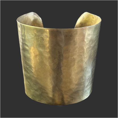 Wide 2 1/2" Golden Cuff Bracelet