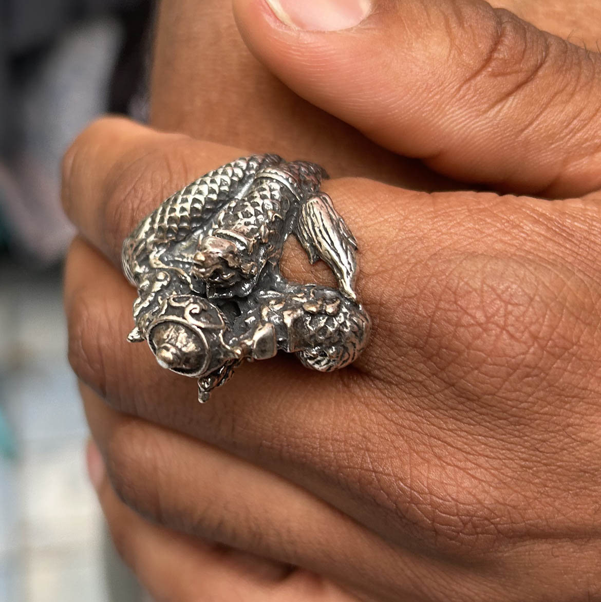 Rapper ring. Dragon ring. Gothic ring. Bohemian ring ring